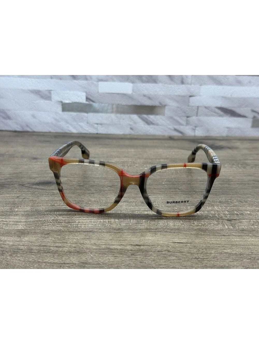 Burberry B2347 3944 Plaid Designer Old Stock Italy Eyeglasses NWOT 50[]19-140